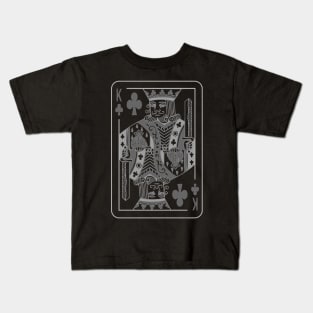 King of Clubs Grayscale Kids T-Shirt